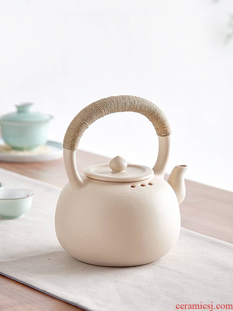 Household ceramics girder teapot open the tea kettle boiled tea, the electric TaoLu ceramic POTS, large - sized large - capacity single pot