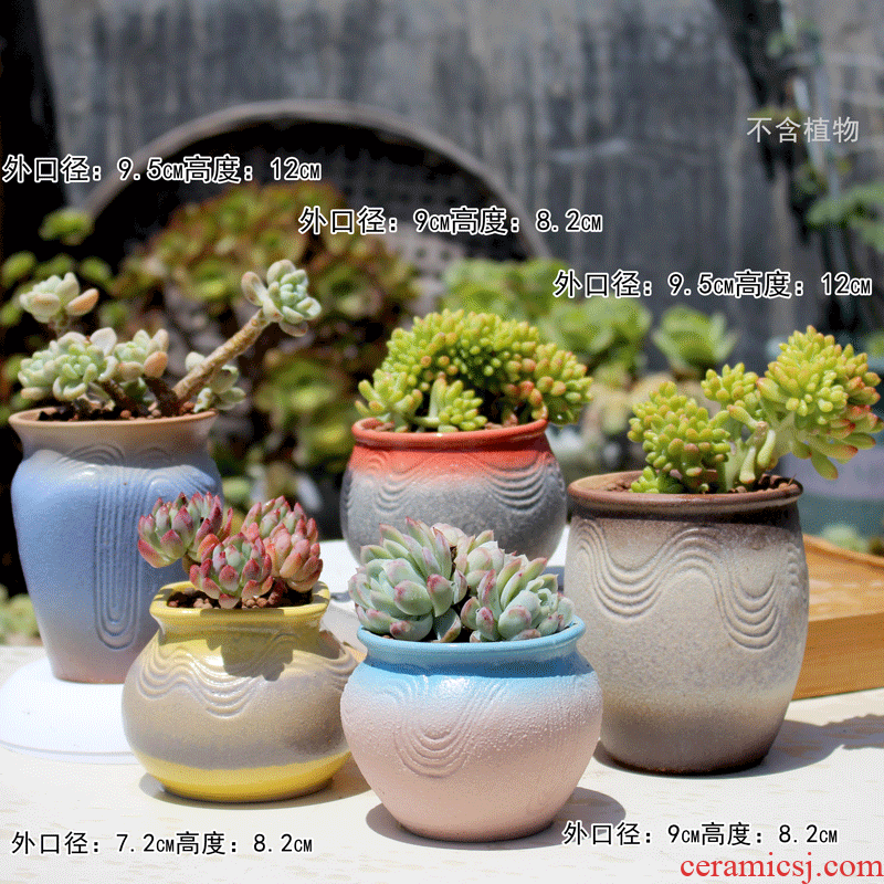 Package mail up with fleshy medical stone flower pot basin value ceramic lazy bibulous relief of large diameter large old from running