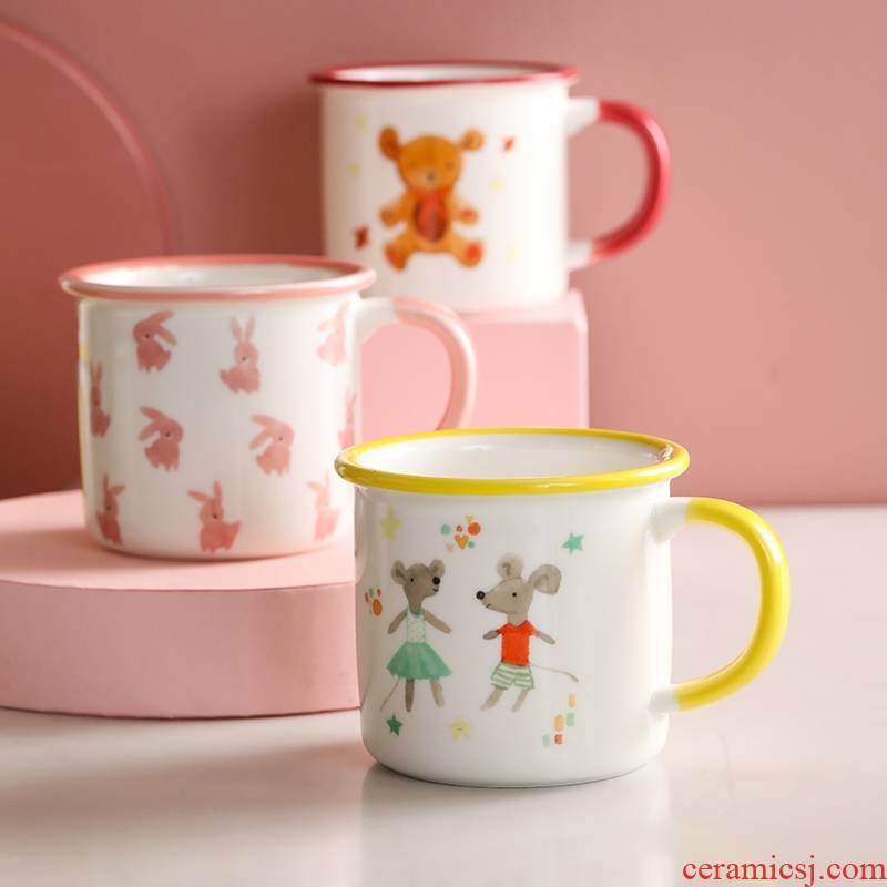 Mizuho Gu Jiaju tong qu mugs ceramic, lovely home office drinking cup of coffee cups cup