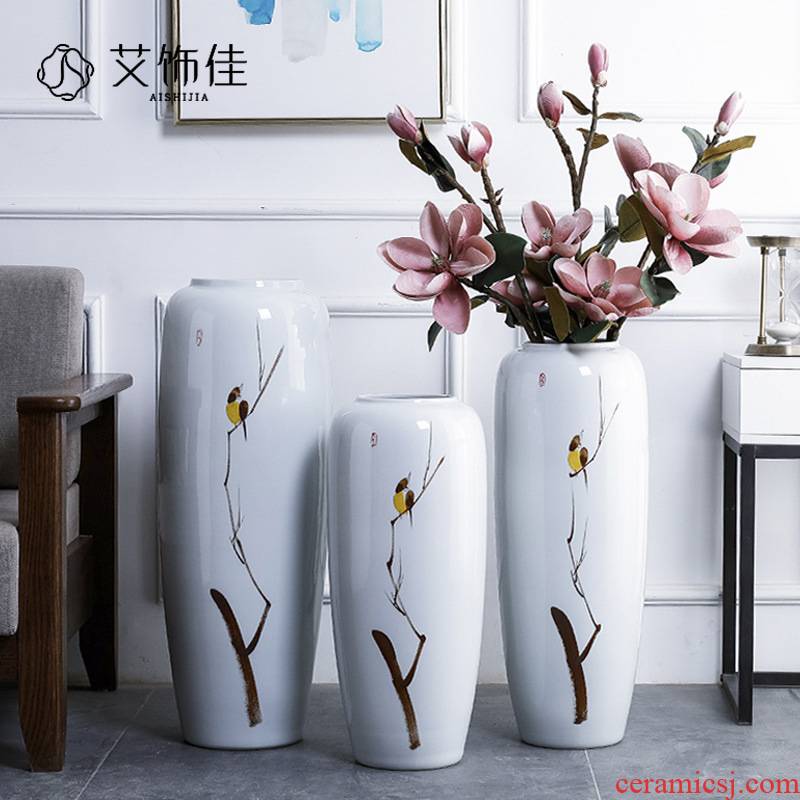 Jingdezhen ceramic hotel villa new Chinese style of large vases, the sitting room porch flower decoration flower arranging furnishing articles