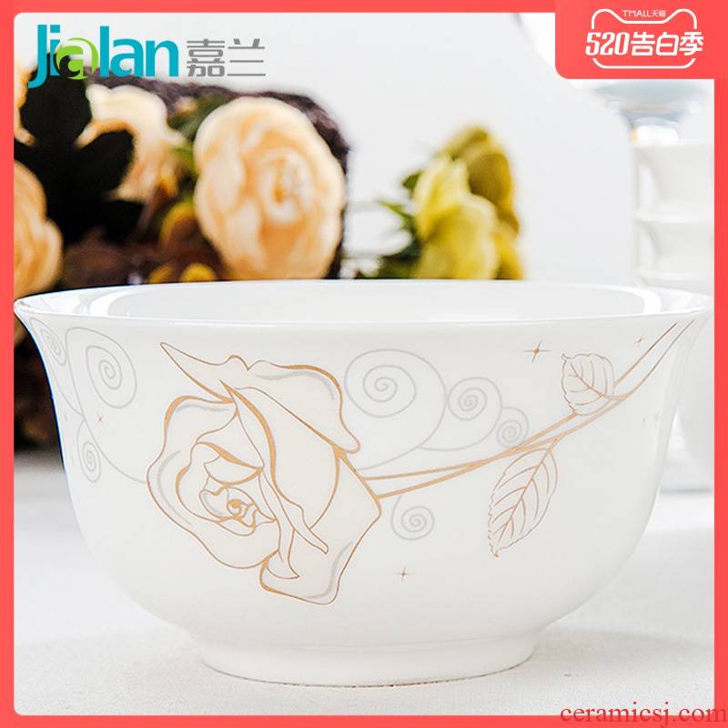 Garland ipads China golden bell bowl creative Chinese tableware 4.5 inch rice bowls of household ceramic bowl to ultimately responds soup bowl