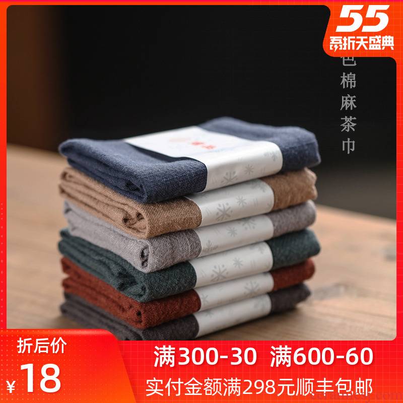 Bright product single tea towel cloth cotton suction a pot of tea cloth towels jingdezhen kung fu tea set special patch small squares