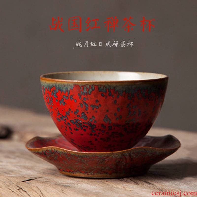 Kung fu star light cup master of jingdezhen ceramic large individual cup full manual single cup red sample tea cup