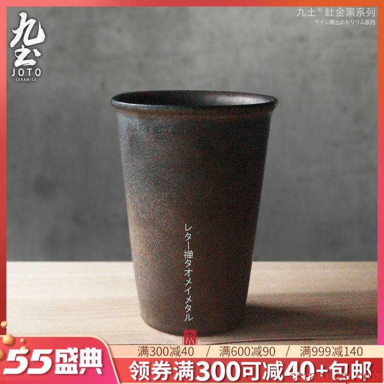 About Nine soil character ceramic mugs office Japanese green tea cup creative straight large color contracted high CPU
