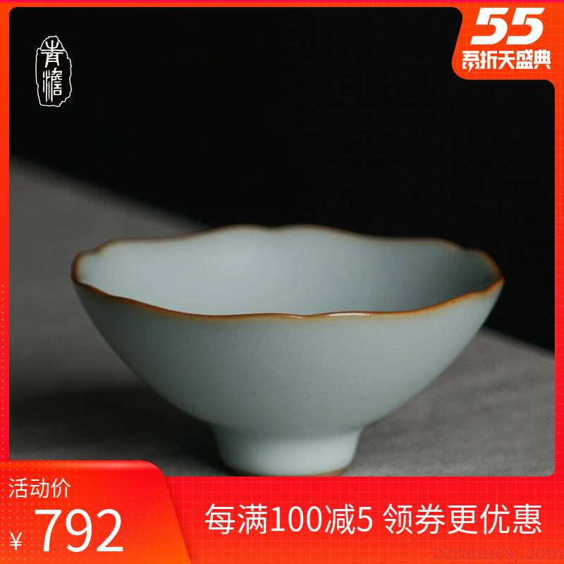 Hand your up hat cup jingdezhen undressed ore host a single kongfu tea light sample tea cup celadon ceramic cups