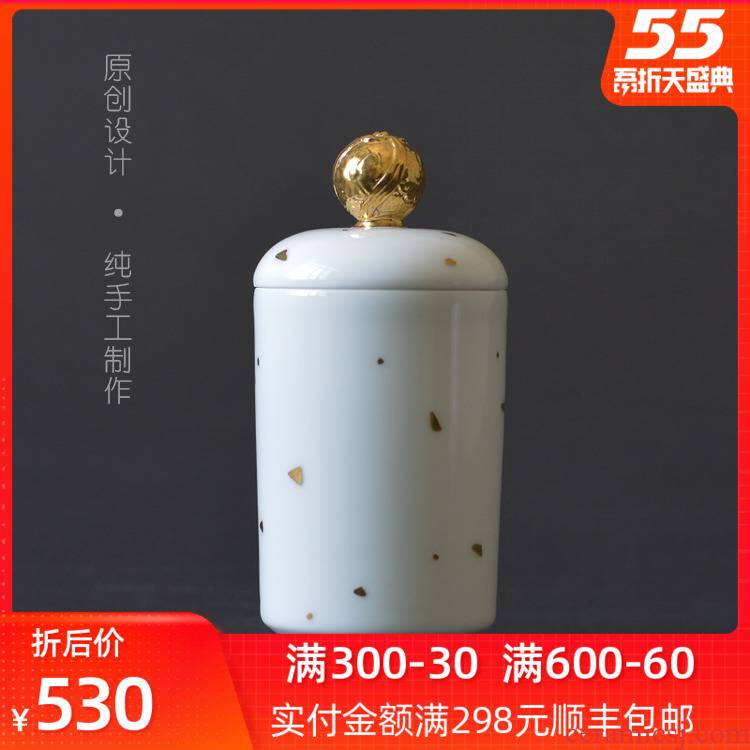 Bright product caddy fixings jingdezhen ceramic large seal pot kung fu tea set general ideas to restore ancient ways puer tea