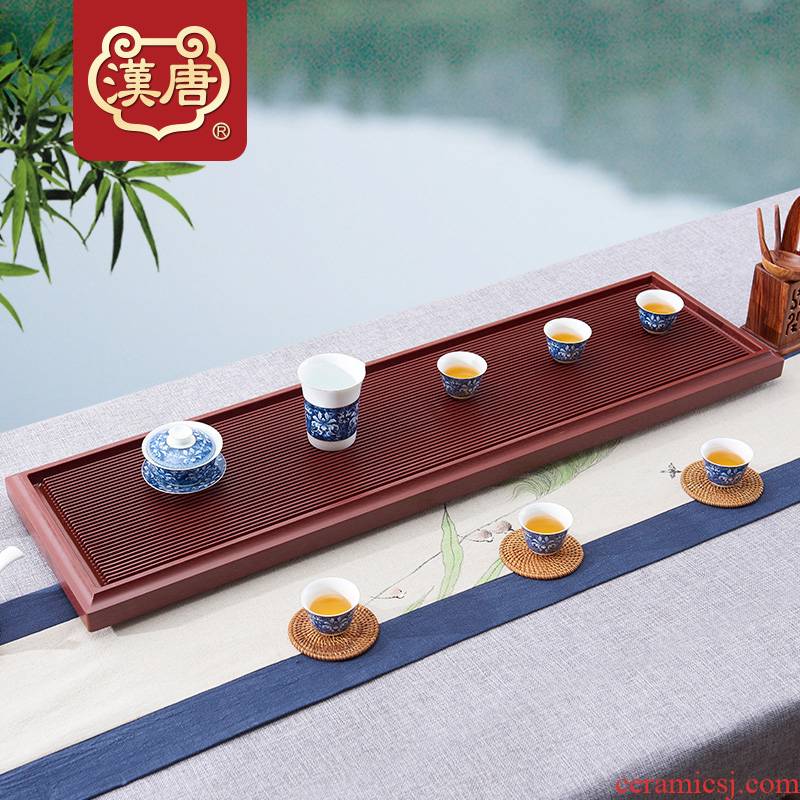 Han and tang dynasties bakelite tea tray tea set household simple single rectangular drainage type electric bakelite tea tray