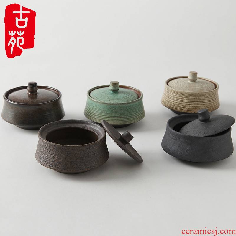 Coarse some ceramic porcelain, yixing purple sand tea set variable to restore ancient ways small earthenware tea pu - erh tea storage jar jar of gyro