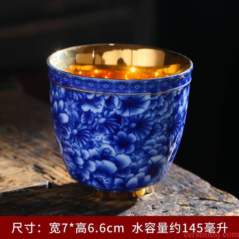 Cup of kung fu master Cup but small Cup single colored enamel porcelain tea bowl only hat to a Cup of tea light sample tea Cup