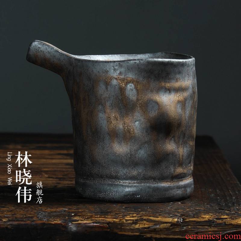 Checking out ceramic gold glaze thick ceramic fair keller of tea and a cup of sea kung fu tea tea set Japanese points) suit