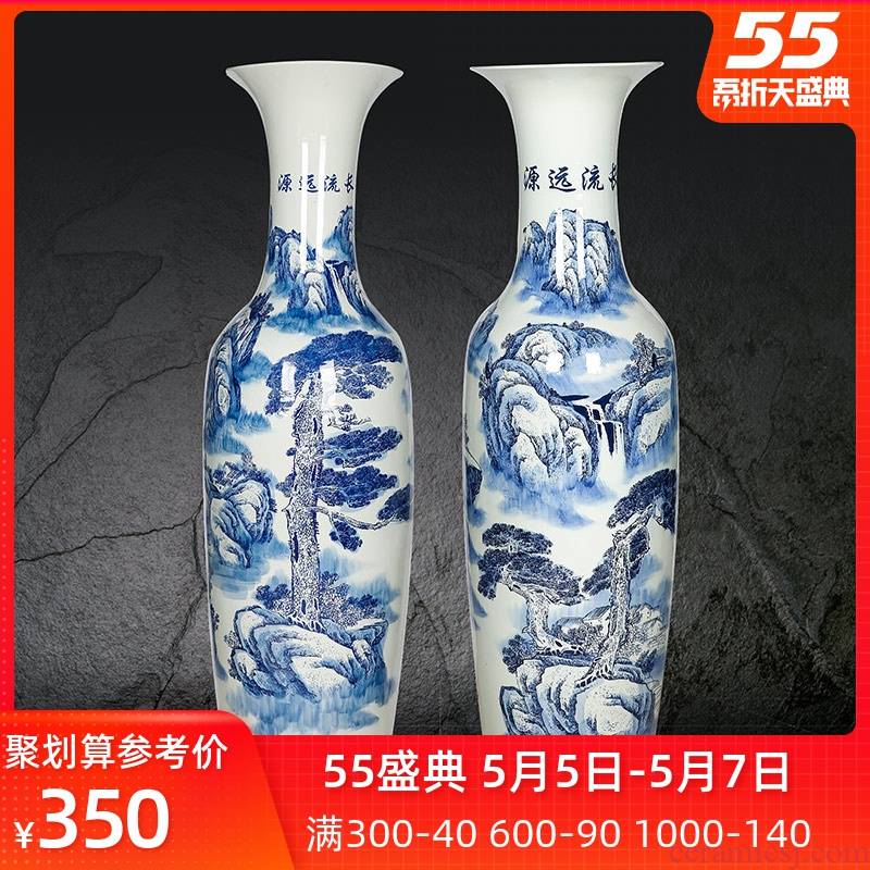 Blue and white porcelain of jingdezhen ceramics and goes back to ancient times Chinese style living room of large vase furnishing articles household