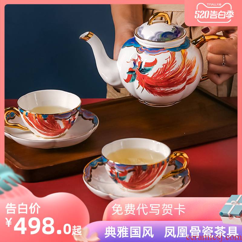 Ipads China coffee cups and saucers suit creative ceramic coffee set Chinese wind in the afternoon tea set suit household