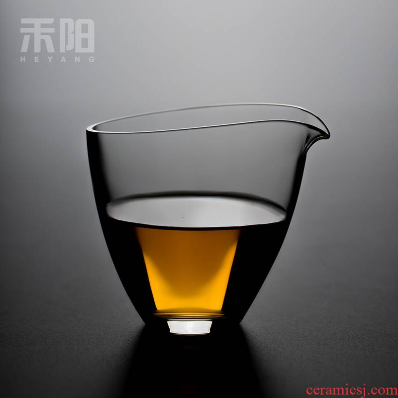 Send Yang fair Japanese checking glass cup and cup tea is tea sea household heat points kung fu tea set transparent contracted