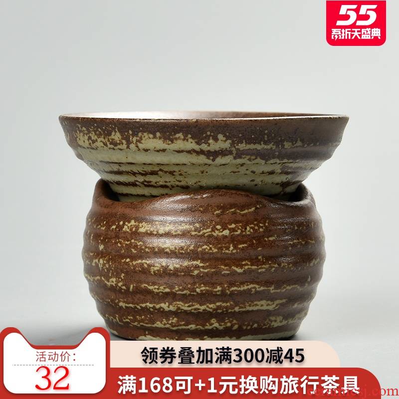 Coarse pottery archaize firewood) filter ceramic filter kung fu tea tea accessories tea leaves tea tea filter is good