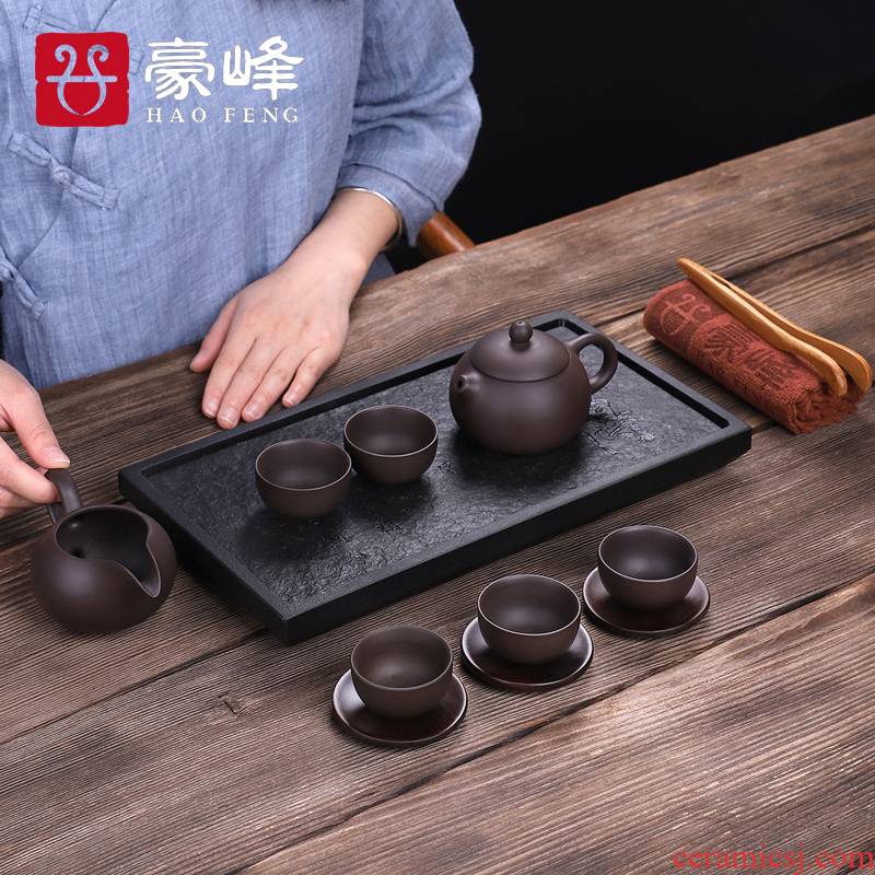 HaoFeng violet arenaceous stone tea tray was sharply suits for the natural stone tea sea stone small tea table are it tea set