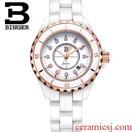 Clearance price is it accusative BINGER ceramic table ms female watches lovers table to table quartz watch