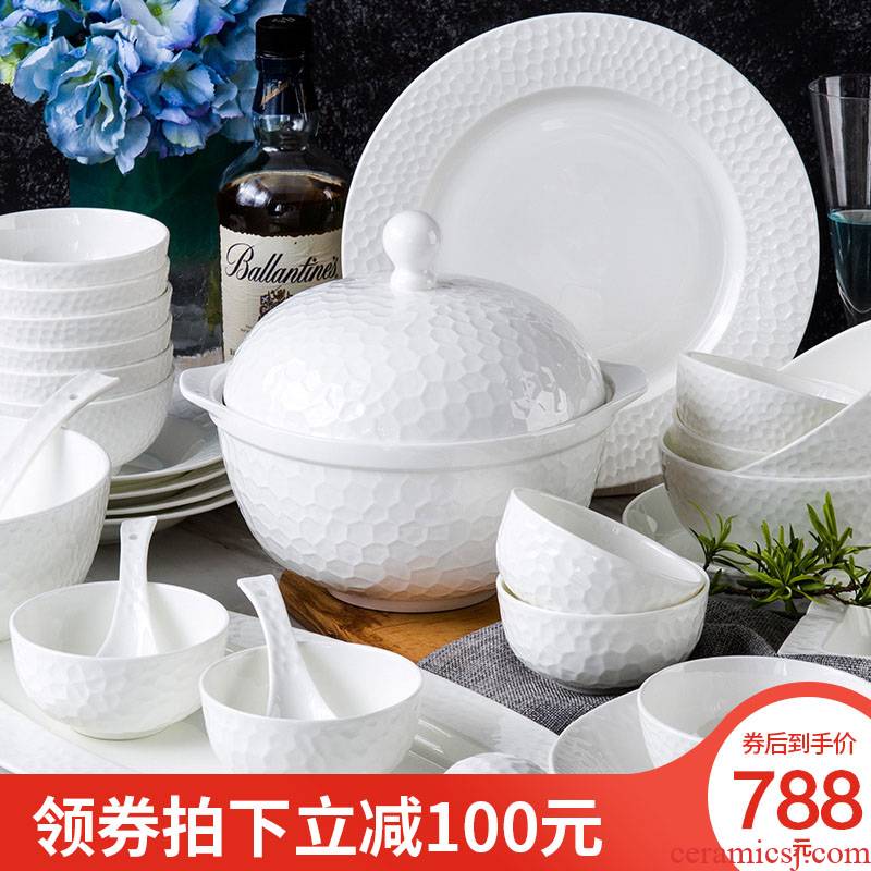 Orange leaf ipads porcelain tableware under the glaze color dishes suit Chinese dish combination JingNing home European jingdezhen ceramics