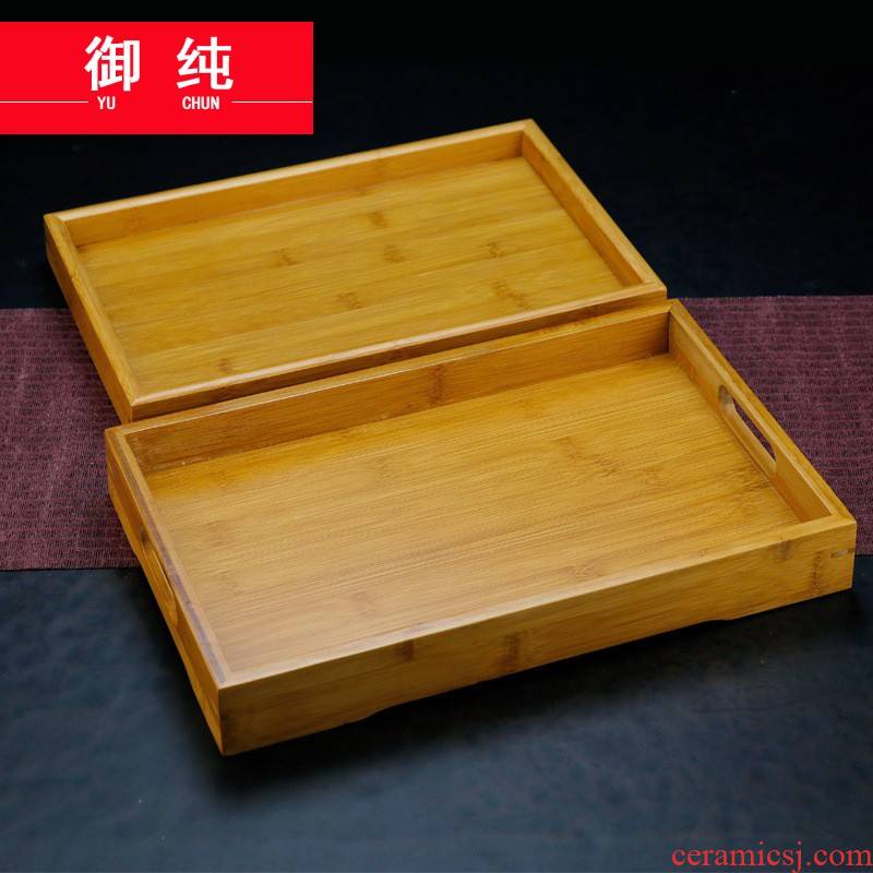 Royal pure kung fu tea tray tea bamboo accessories/bamboo saucer dish square small tray to serve tea tray