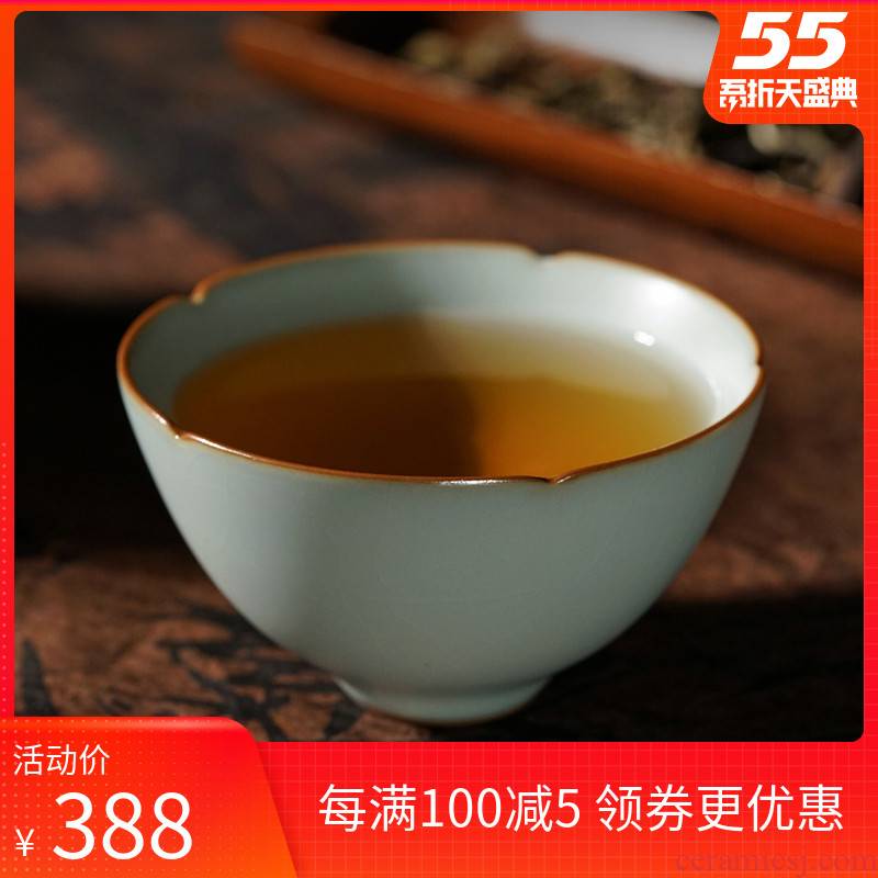 Ku cup manual single ru up market metrix who cup cup sample tea cup slicing can raise jingdezhen ceramic green already your porcelain up