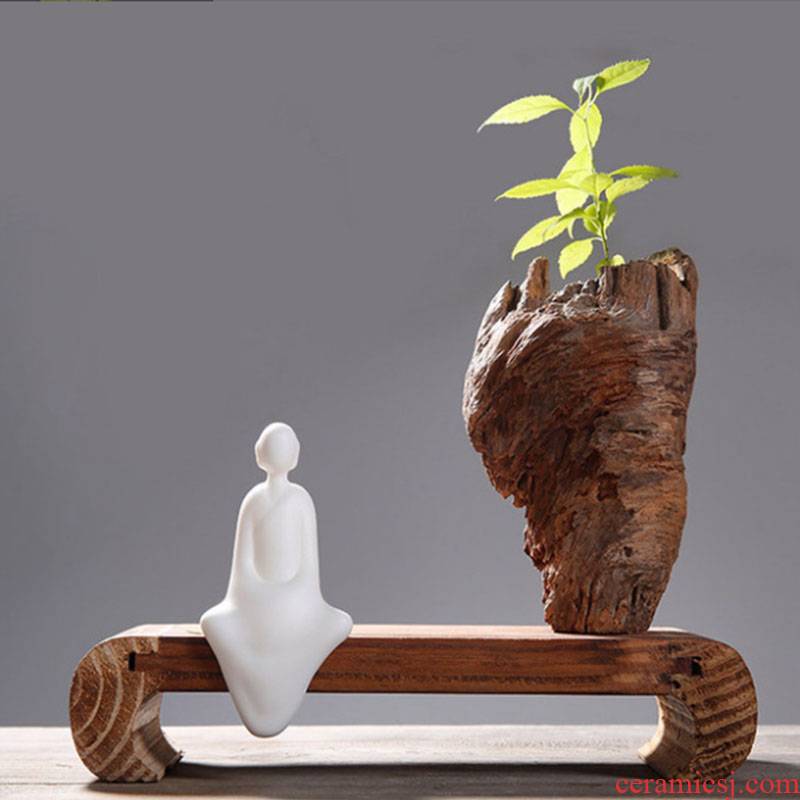 Chinese zen furnishing articles wooden white porcelain arts and crafts sitting room TV cabinet study soft outfit ceramic deserve to act the role of creative gift