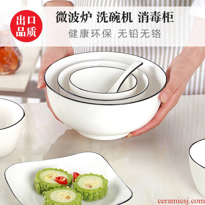 4/10 people Fresh dishes suit household contracted creative northern wind jingdezhen ceramic tableware square dishes
