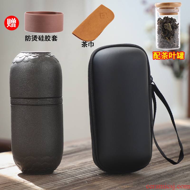Travel kung fu tea set a pot of ceramic crack cup 24:27 and is suing teapot set cups portable package