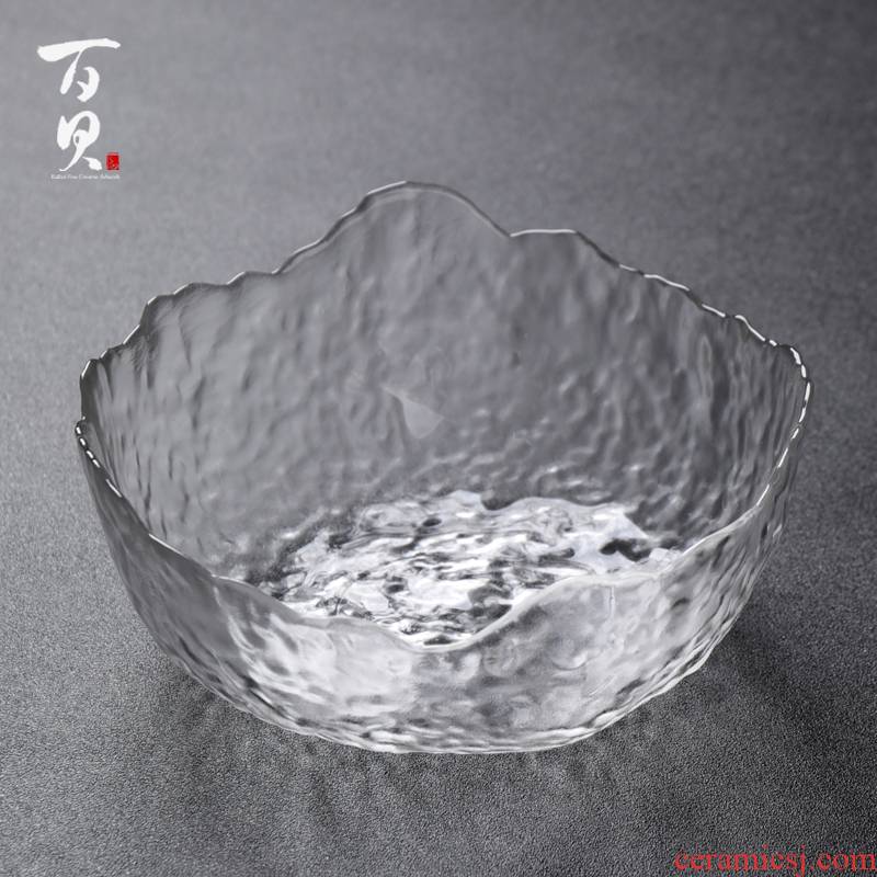 Checking glass tea to wash large Japanese kung fu tea accessories to build water slag bucket home package mail fruit salad bowl