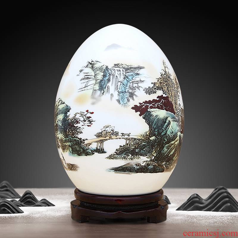 Jingdezhen ceramic f egg furnishing articles of the new Chinese style household act the role ofing is tasted creative indoor sitting room of rich ancient frame wine accessories