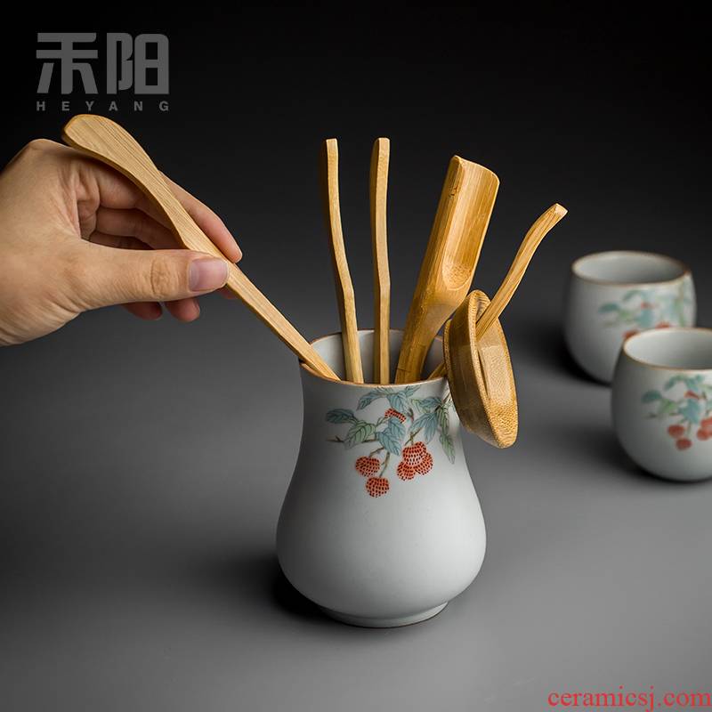 Send Yang your up ceramic 6 gentleman household kung fu tea tea accessories pen pin tea spoon clamps to suit