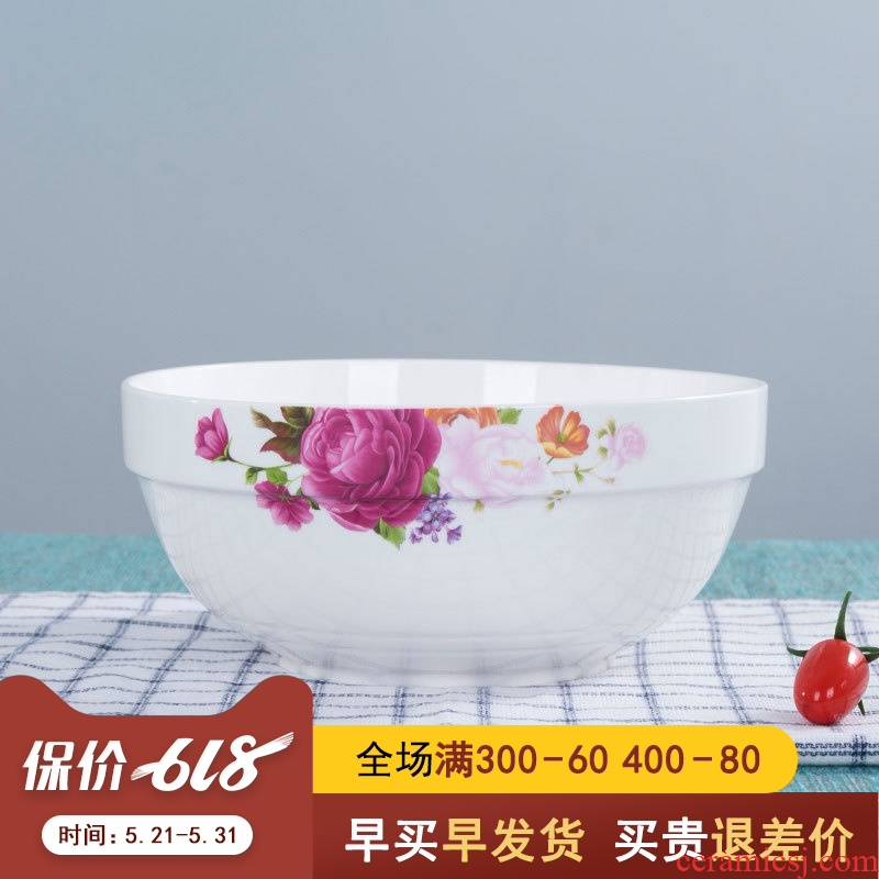The Make - up to 8 inches large bowl of soup bowl rainbow such use microwave tableware creative Chinese style household large - sized ceramic bowl mercifully rainbow such use