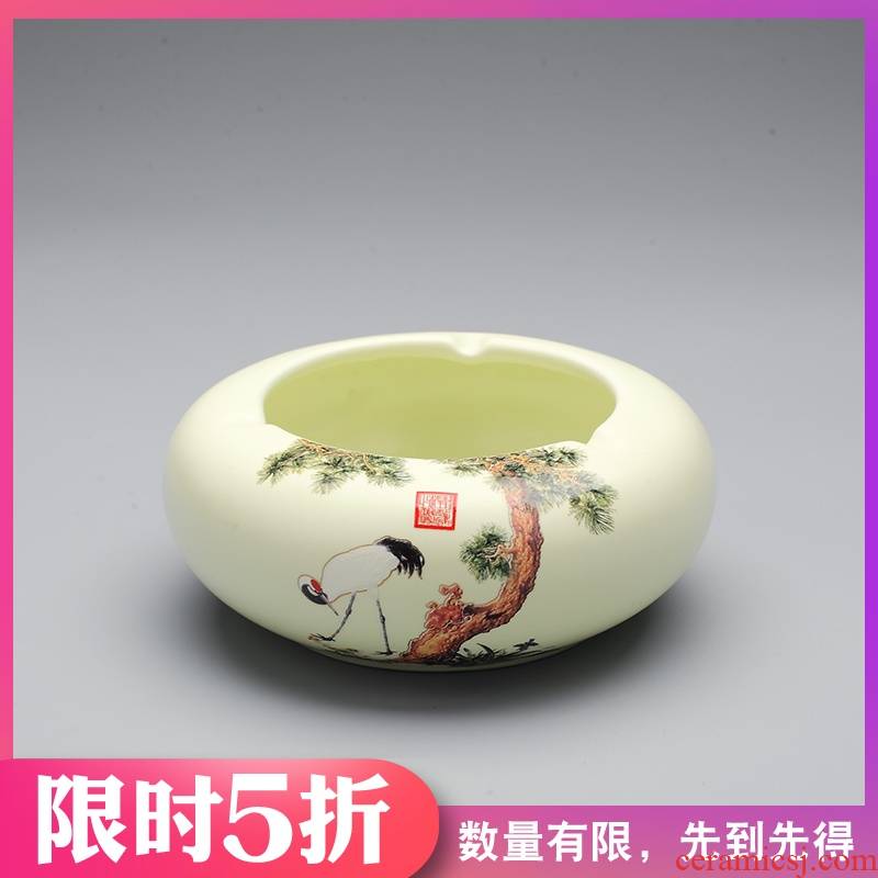 Household size ceramic wind ashtray contracted and fashionable sitting room office decoration kung fu tea tea taking with zero