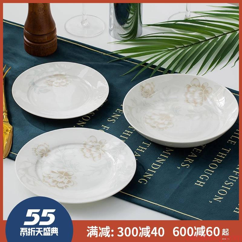 Jingdezhen ceramic dish 7 inch plate 6 inches of ipads plate creative dish dish platter round dish plate