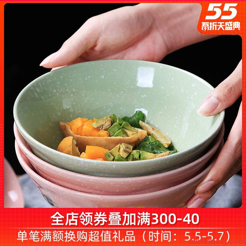 Jingdezhen ceramics for household jobs 5 inches large bowl of creative contracted rainbow such as bowl bowl Japanese dishes
