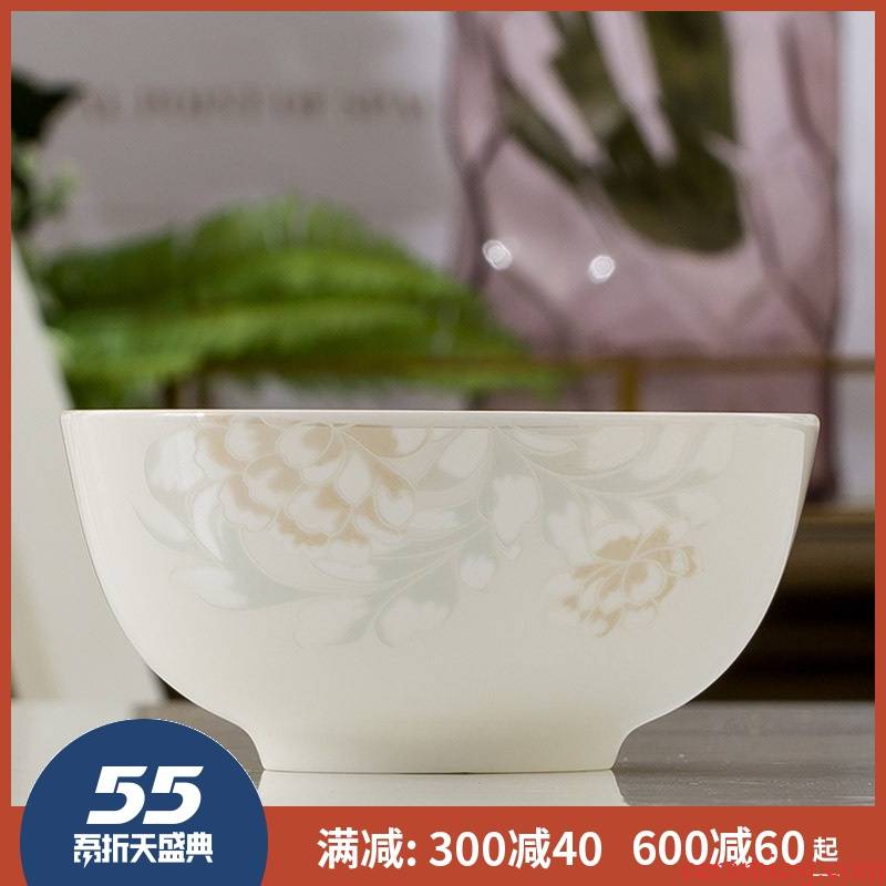 5 inch bowl of rice bowls jingdezhen ceramic ipads China 7 soup bowl eight inches large soup bowl Korean household can microwave oven
