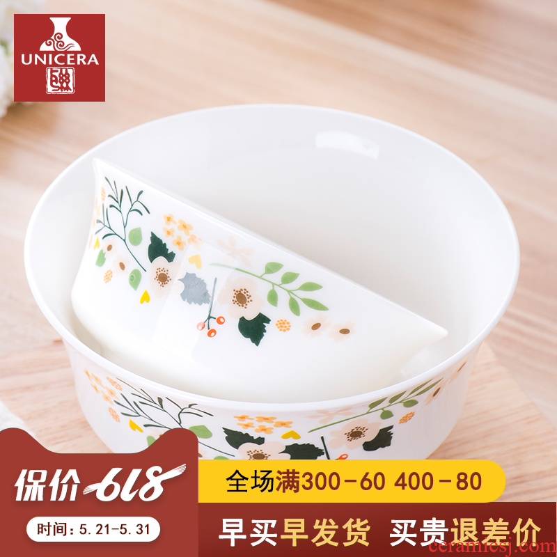 Jingdezhen ceramic tableware creative move food dish soup plate with a single job 6/8 "rainbow such as bowl soup bowl