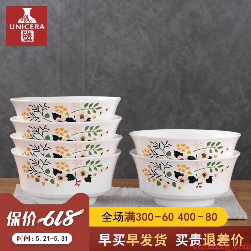 6 inch ceramic move household size bowl of noodles bowl creative ltd. soup bowl rainbow such as bowl bowl six sets of ipads porcelain bowl