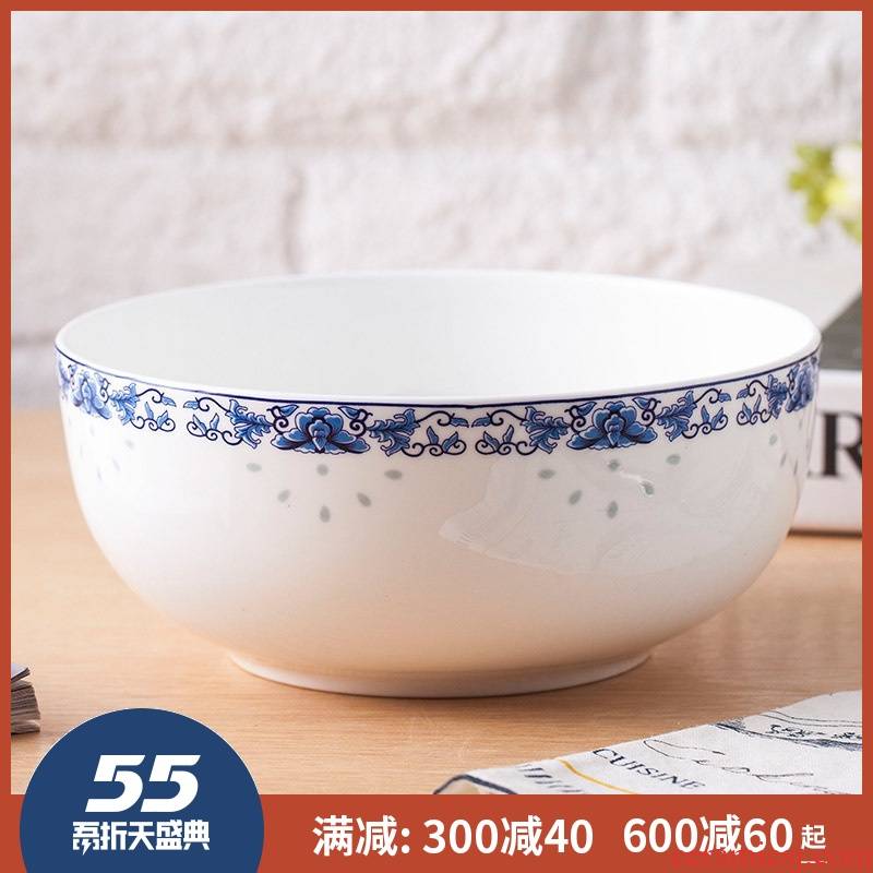7 inch bowl of soup bowl 8 inch big ipads soup bowl of jingdezhen ceramic terms rainbow such use salad bowl bowls blue and white porcelain household
