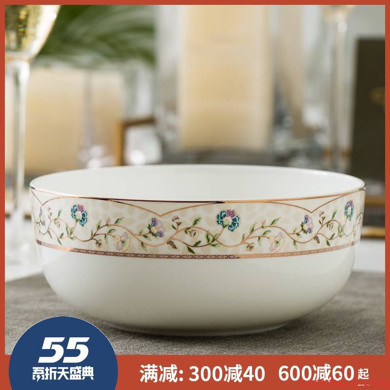 7 inch bowl 8 inch big bowl of jingdezhen ceramic terms rainbow such use salad bowl ipads porcelain Korean creative home
