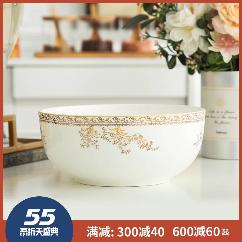 7 inches big bowl of soup bowl eight inch ceramic bowl mercifully rainbow such use salad bowl jingdezhen ipads China creative household size