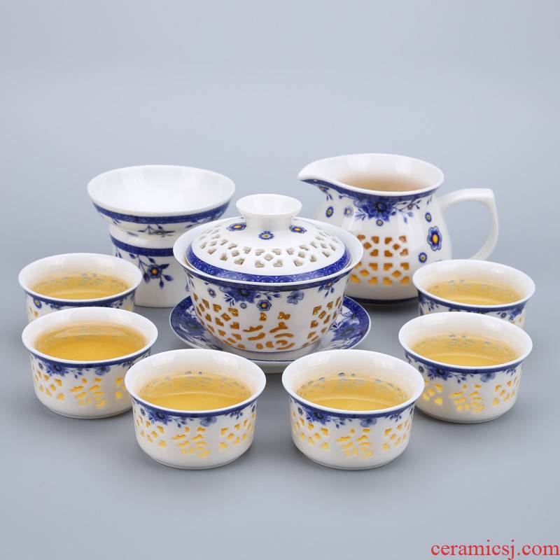 Kung fu tea set tea sets celadon and exquisite tea sets ceramic cup with parts of a complete set of the home