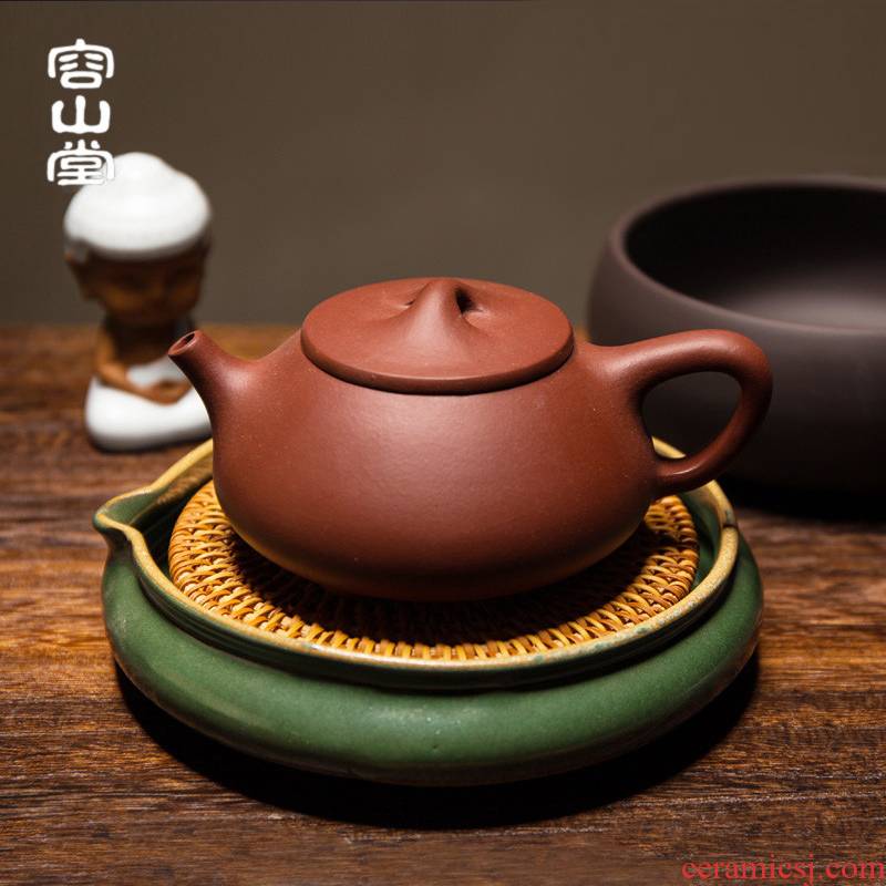 RongShan hall ling Ming jia the cane top service up by hand pot bearing are it coarse pottery zen dry terms tray of mini water tea table