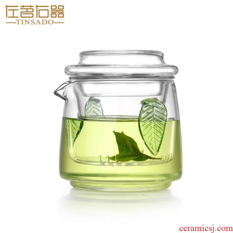 ZuoMing right implement of filter ears transparent black tea tea kungfu tea pot of small glass teapot 200 ml
