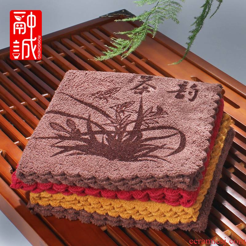 Melts if bibulous thickening kung fu tea tea tea tea towel fiber cloth accessories tea tea towel cloth cotton and linen cloth