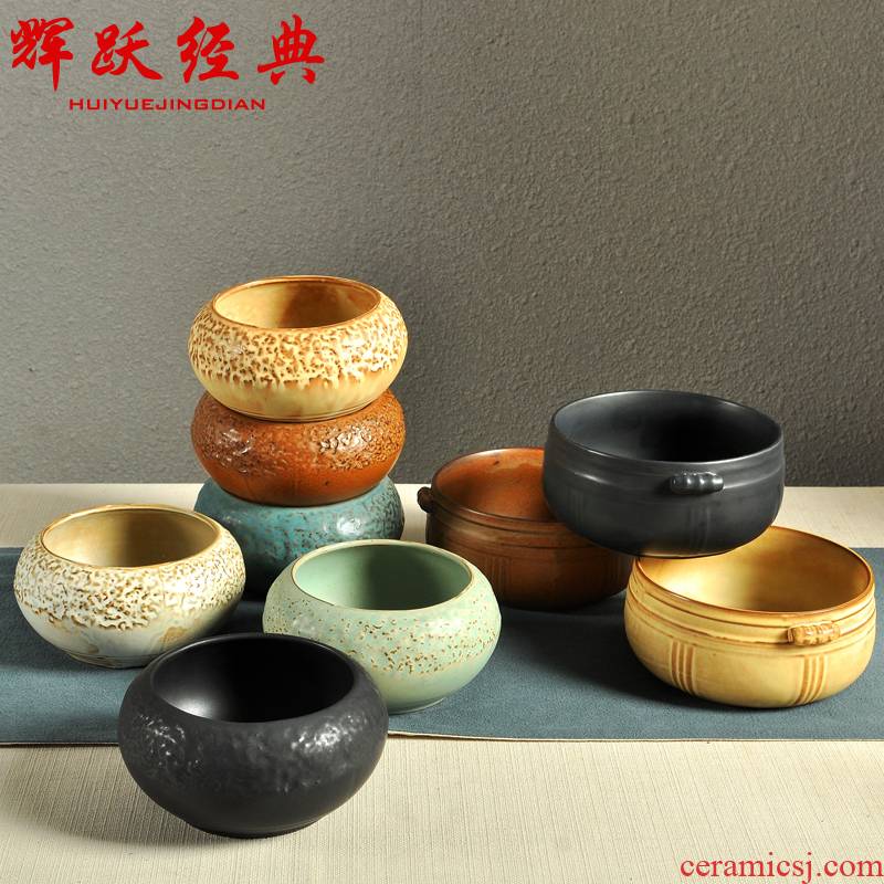 Hui make ceramics kung fu tea set large tea wash to wash hand washing coarse pottery tea tea accessories