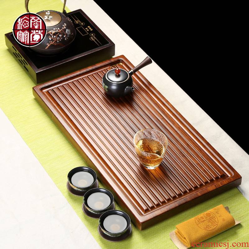 Tea tray Tea tray was contracted household contracted a rectangle drainage office natural bamboo Tea tray was dry Tea table