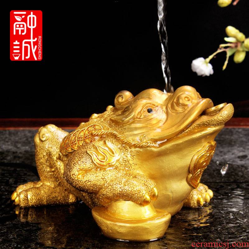 Furnishing articles boutique tea pet color three fine toad tea tea play move toad for its ehrs plaything large color tea sets
