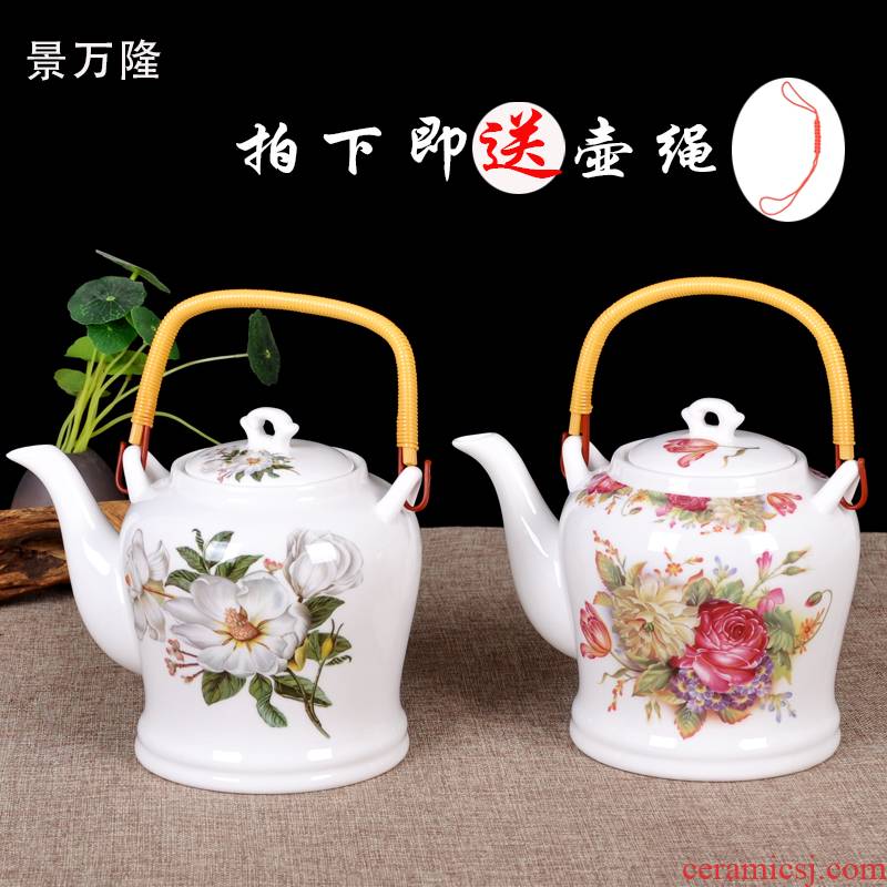 High temperature resistant nostalgic jingdezhen ceramic teapot cool large capacity kettle cold summer home teapot explosion - proof kettle