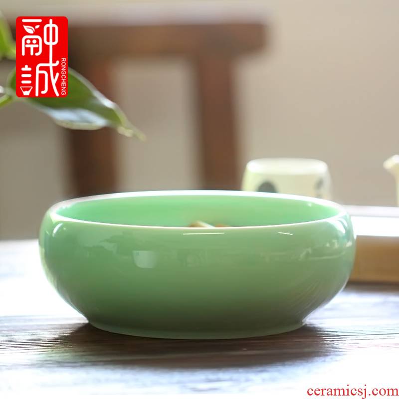Melts if 8 inch celadon tea to wash to the ceramic tea set large writing brush washer wash water jar tea accessories cup bowl