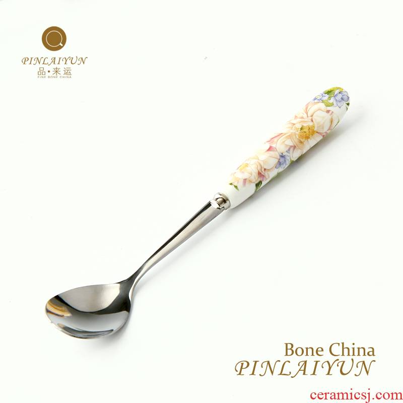 [article to transport] han edition ipads China tea service of form a complete set of coffee spoon 】 【 small coffee spoon, spoon, ceramic cream run out
