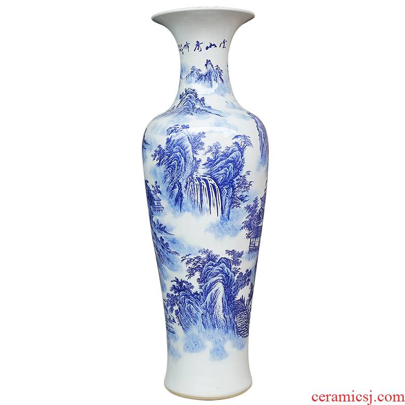 Jingdezhen ceramics hand - made porcelain landing large vases, modern household act the role ofing is tasted furnishing articles sitting room hotel company